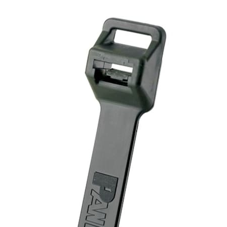 Panduit Cable Tie, 40-1/2 in L, 12 in Max Bundle Dia., Black, Nylon 6/6, 250 lb Strength, 100 PK PLT12EH-C0